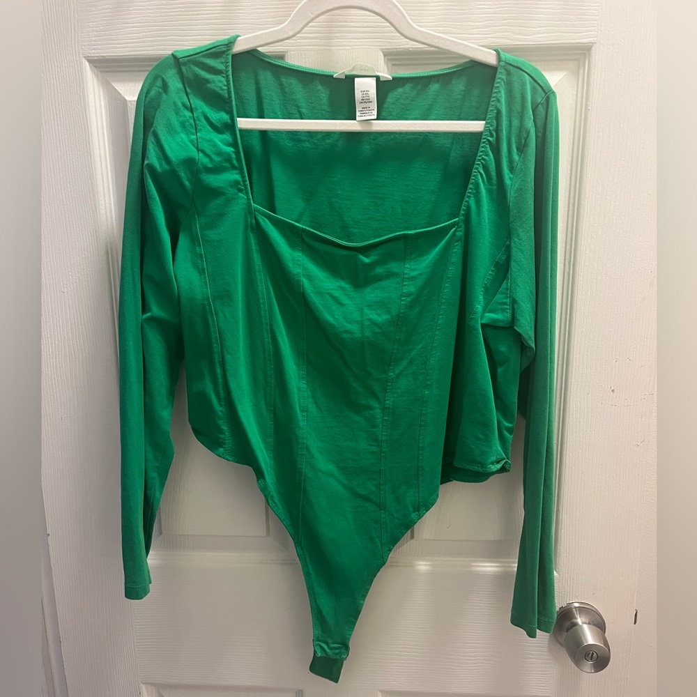 H&M Long Sleeve Square Neck Bodysuit